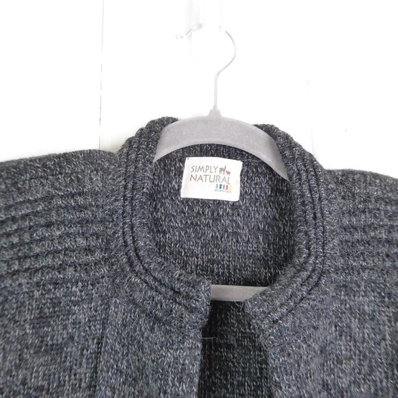 Simply Natural Cardigan Womens One Size Alpaca Blend Open Front Cozy Minimalist - Picture 3 of 10
